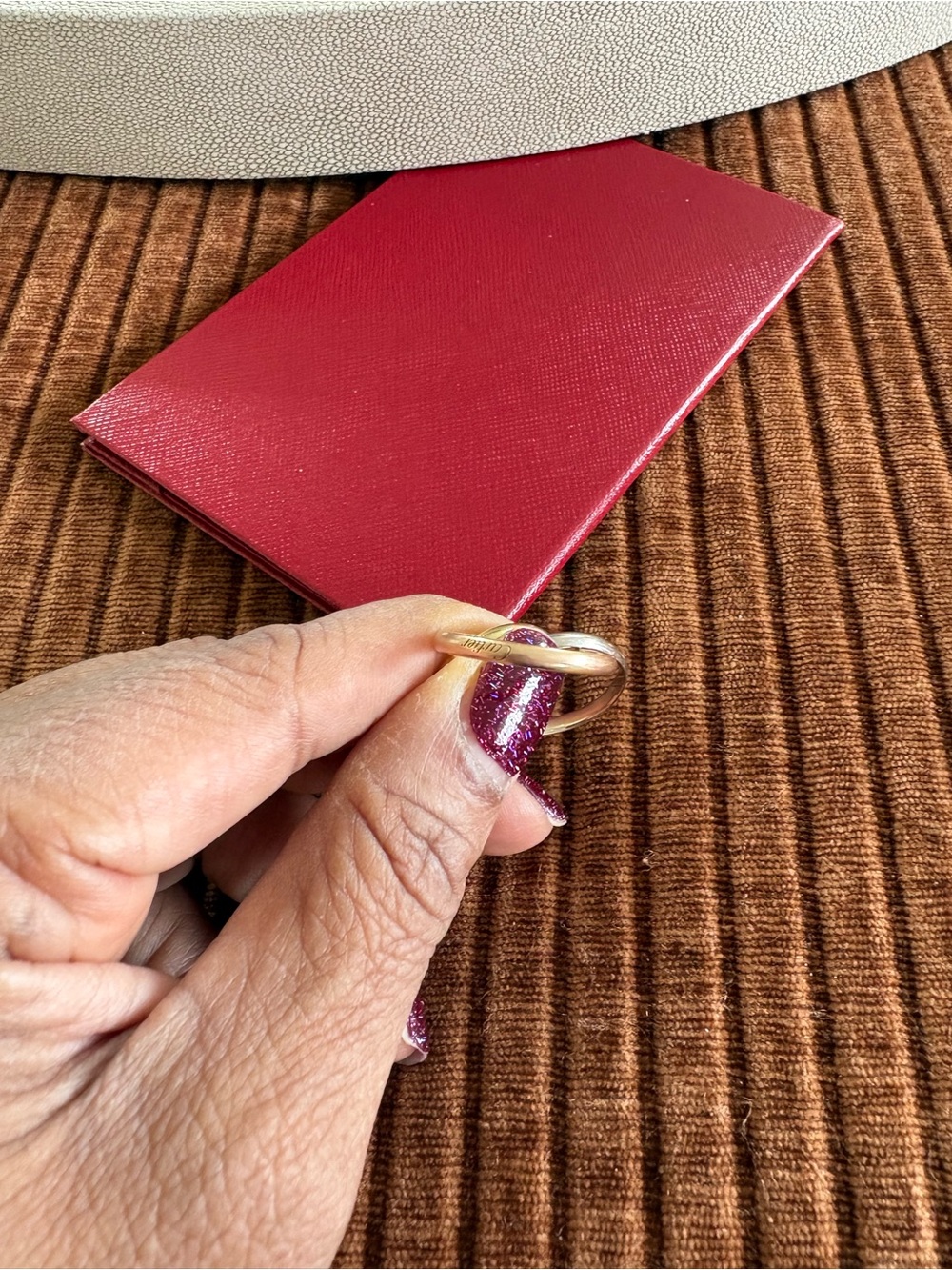 Cartier Trinity Ring in Yellow, White and Rose Gold small model size 56 - Picture 7 of 9